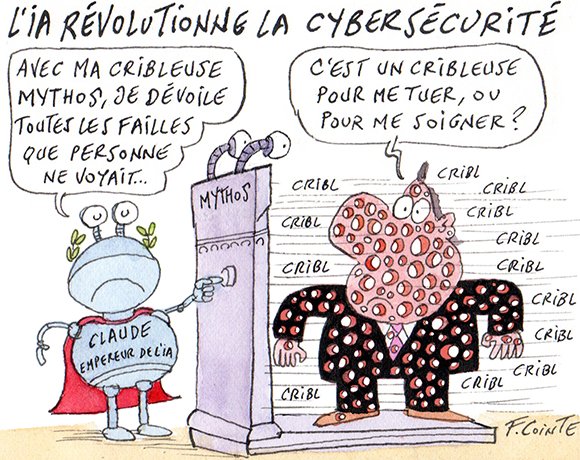Dessin: Entre mythe et réalité : l'impact de Claude Mythos sur la cybersécurité